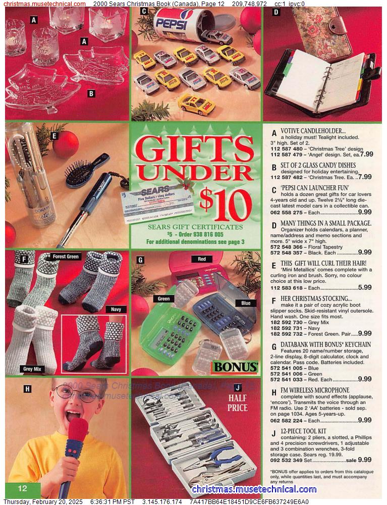 2000 Sears Christmas Book (Canada), Page 12