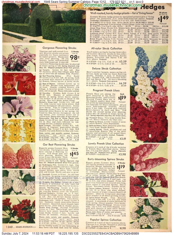 1946 Sears Spring Summer Catalog, Page 1312