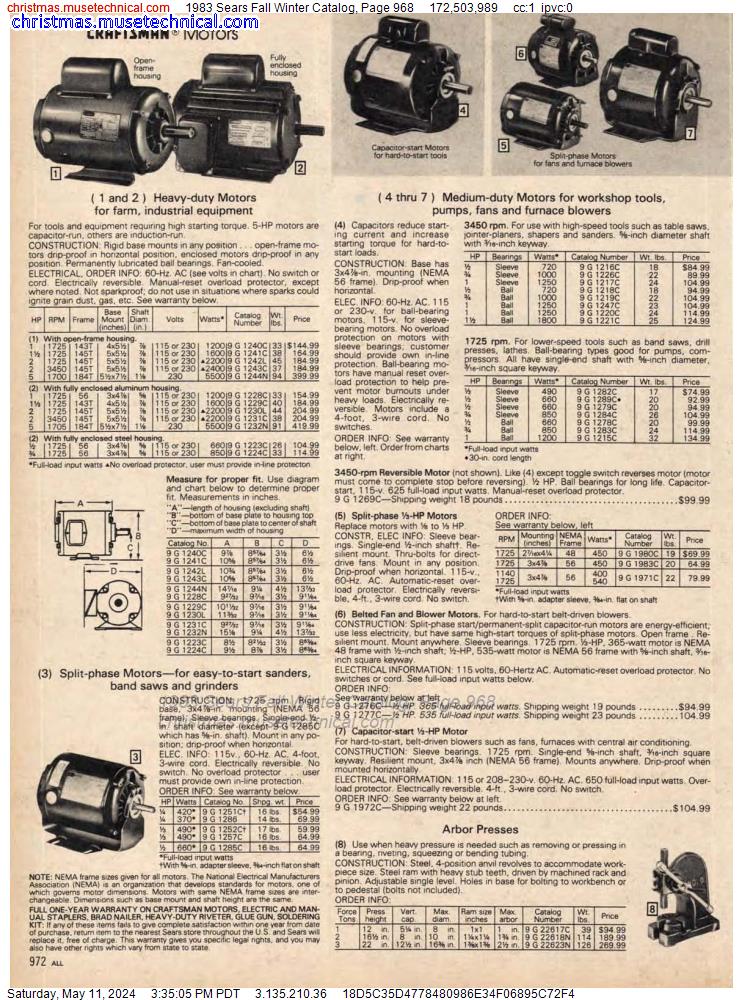 1983 Sears Fall Winter Catalog, Page 968