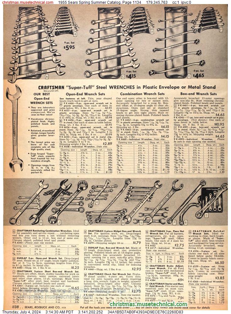 1955 Sears Spring Summer Catalog, Page 1134