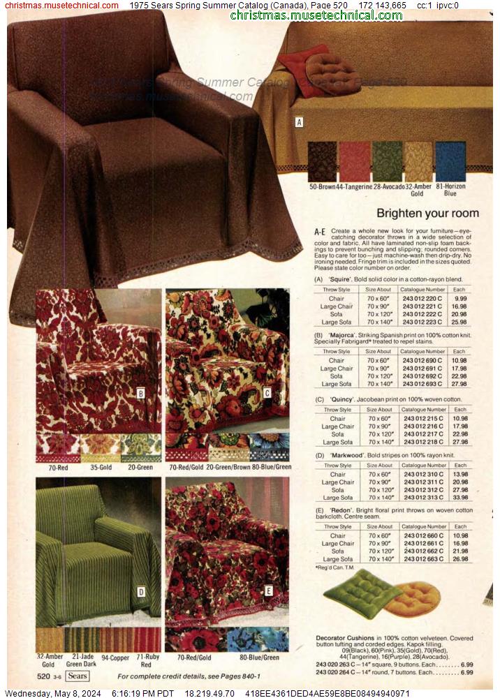 1975 Sears Spring Summer Catalog (Canada), Page 520