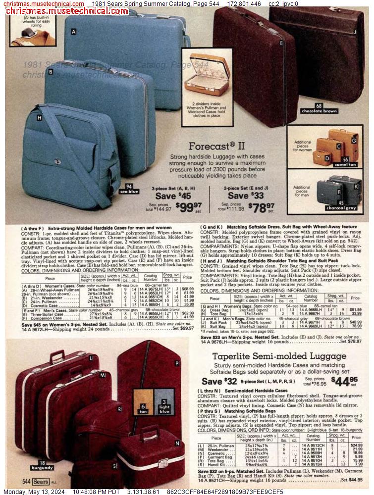 1981 Sears Spring Summer Catalog, Page 544
