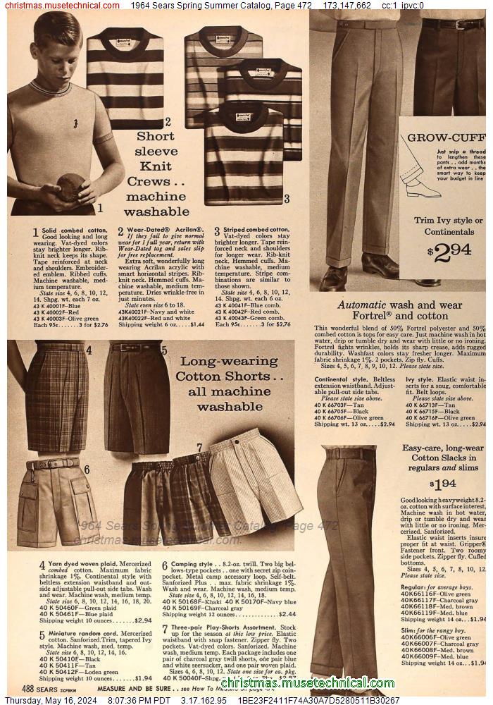1964 Sears Spring Summer Catalog, Page 472