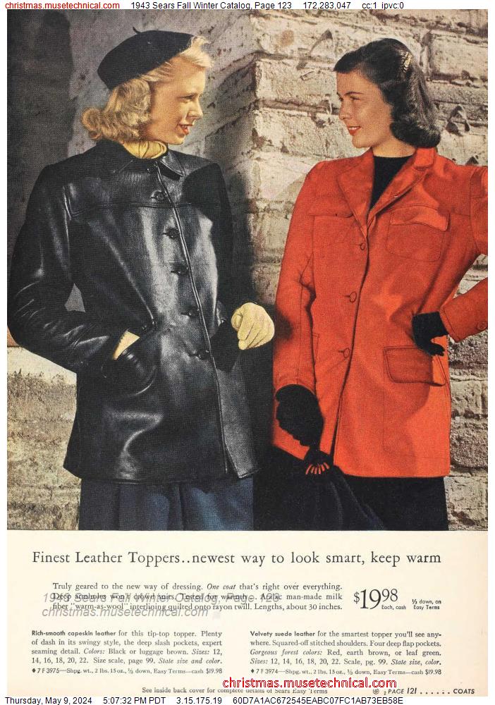 1943 Sears Fall Winter Catalog, Page 123