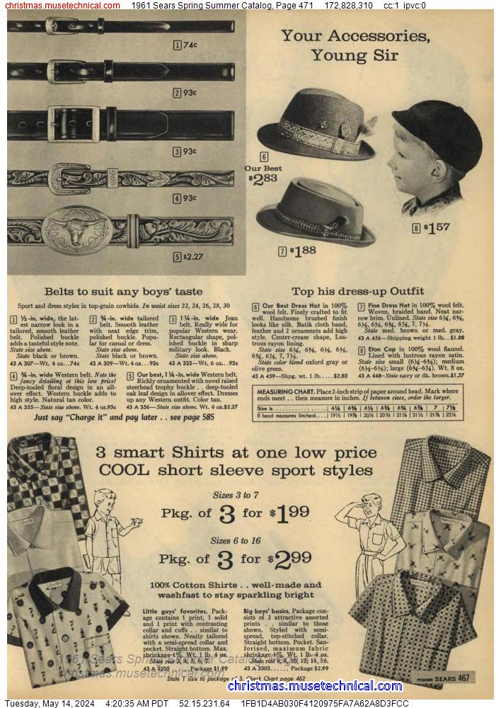1961 Sears Spring Summer Catalog, Page 471