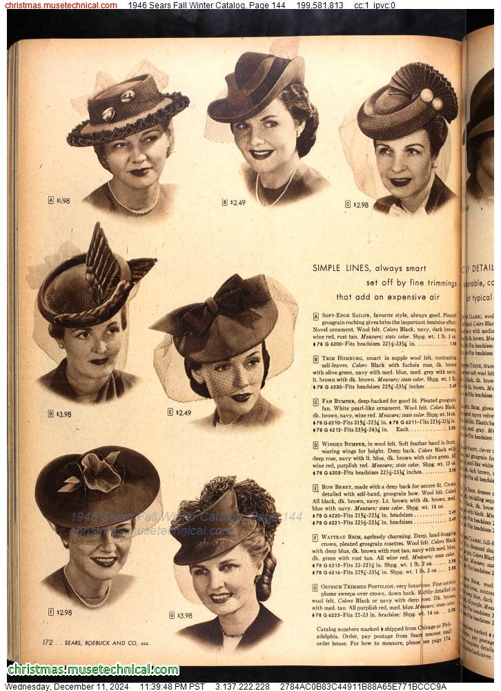 1946 Sears Fall Winter Catalog, Page 144