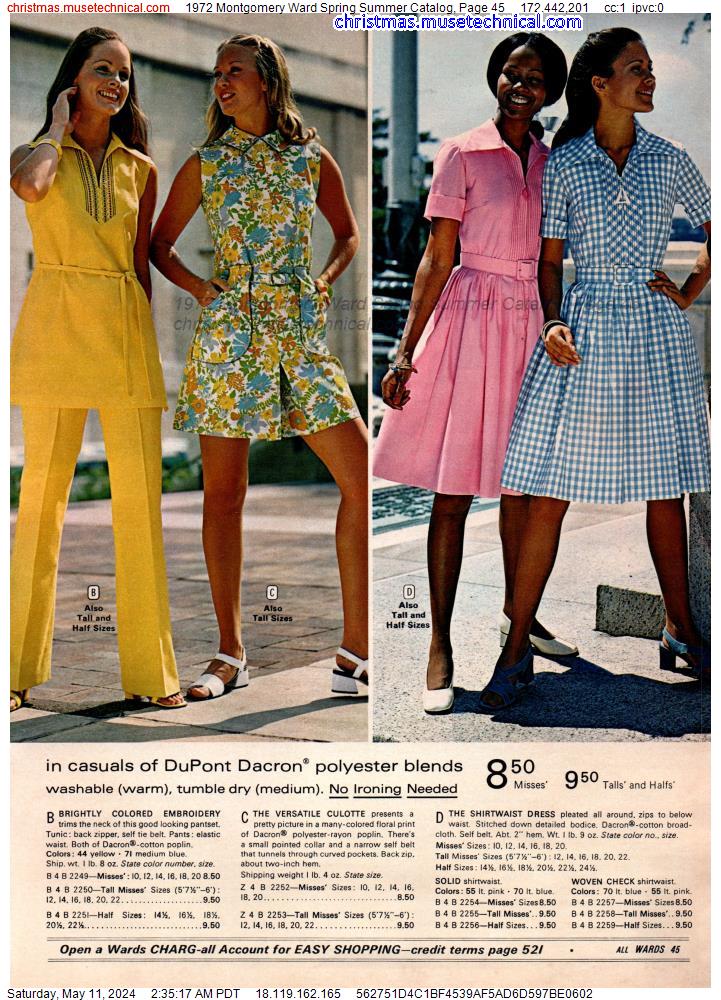 1972 Montgomery Ward Spring Summer Catalog, Page 45