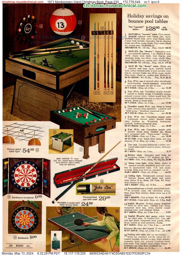 1971 Montgomery Ward Christmas Book, Page 230