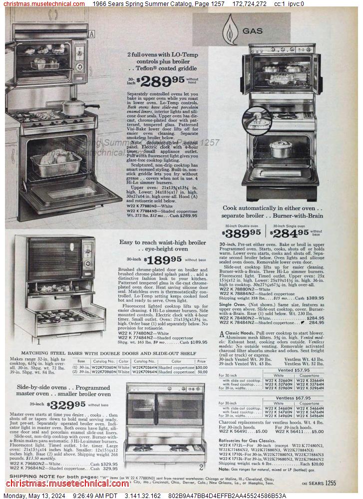 1966 Sears Spring Summer Catalog, Page 1257