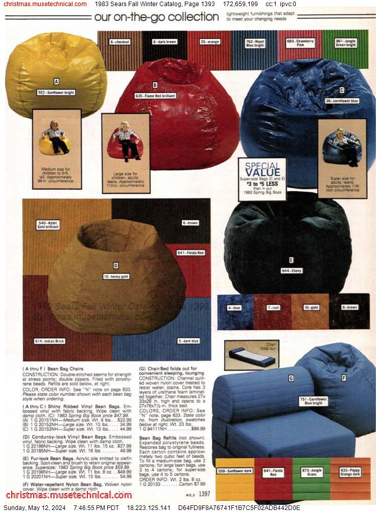 1983 Sears Fall Winter Catalog, Page 1393