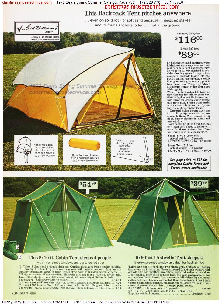 1972 Sears Spring Summer Catalog, Page 732