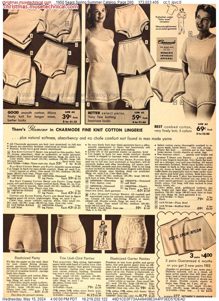 1950 Sears Spring Summer Catalog, Page 280