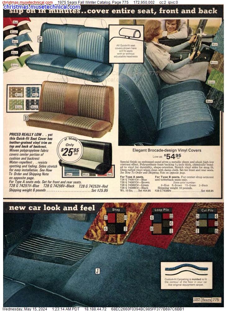 1975 Sears Fall Winter Catalog, Page 775