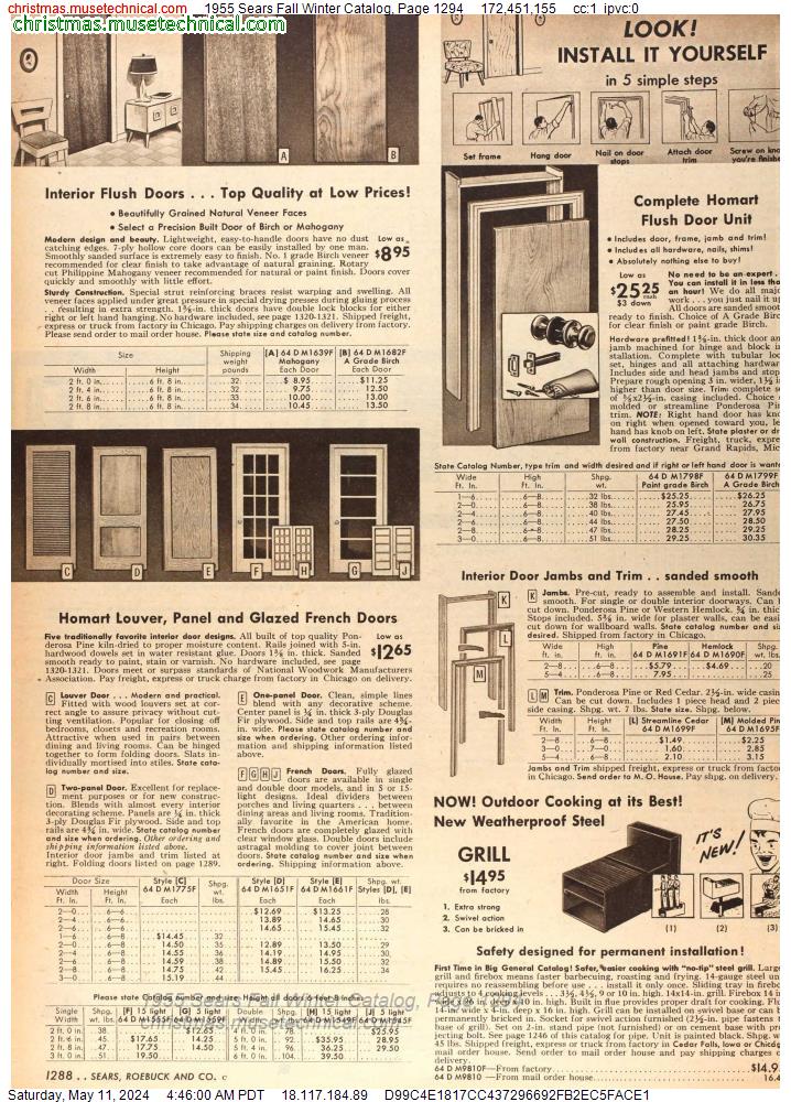 1955 Sears Fall Winter Catalog, Page 1294