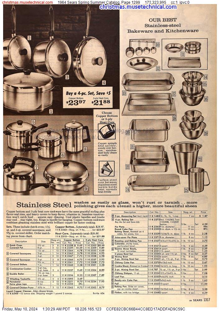 1964 Sears Spring Summer Catalog, Page 1299