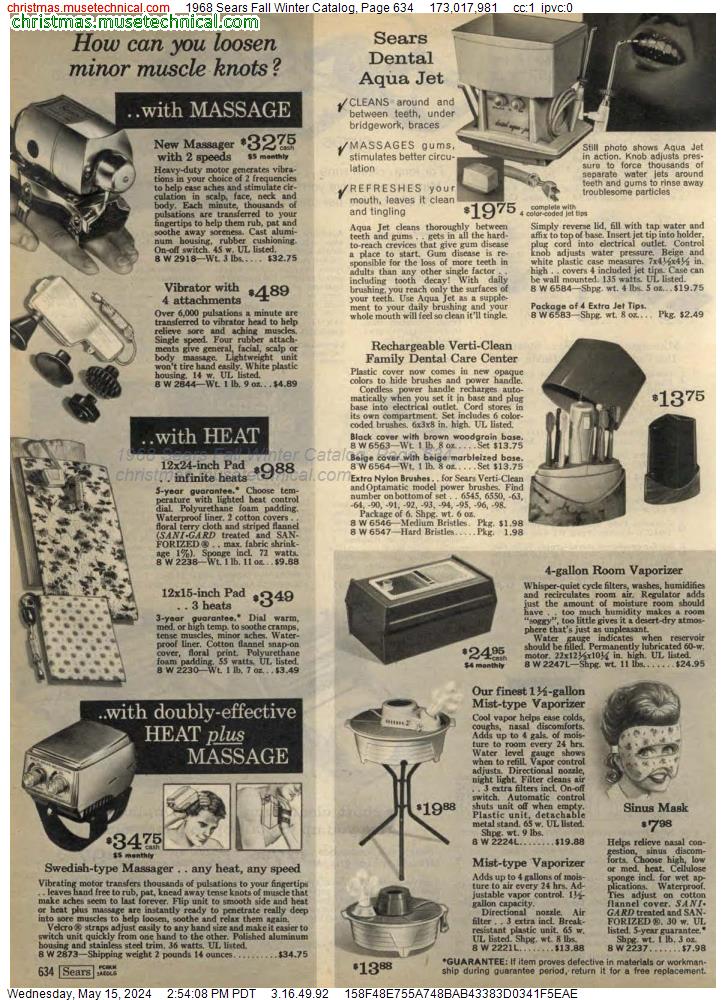 1968 Sears Fall Winter Catalog, Page 634