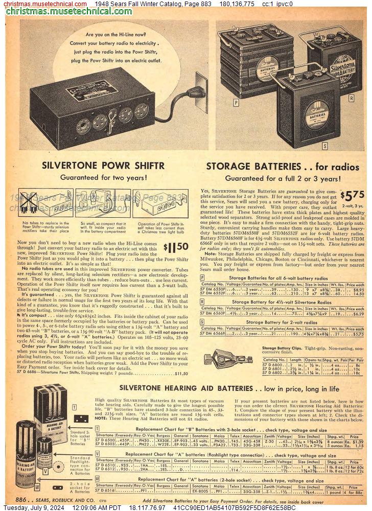1948 Sears Fall Winter Catalog, Page 883