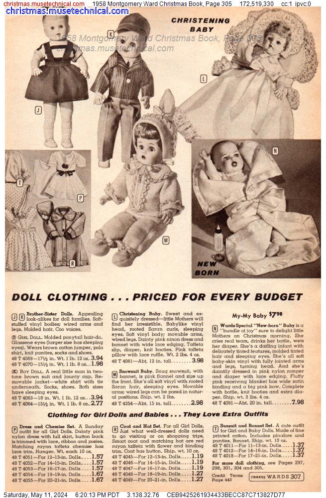 1958 Montgomery Ward Christmas Book, Page 305