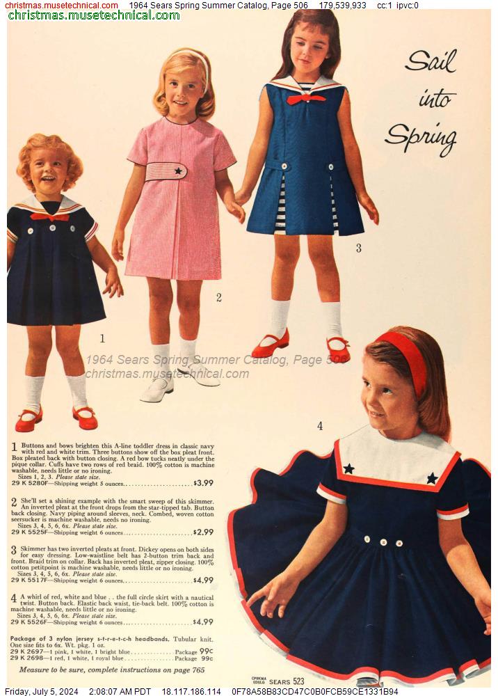 1964 Sears Spring Summer Catalog, Page 506
