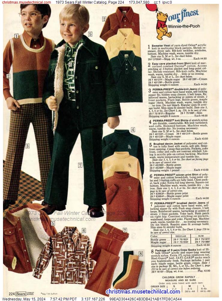 1973 Sears Fall Winter Catalog, Page 224