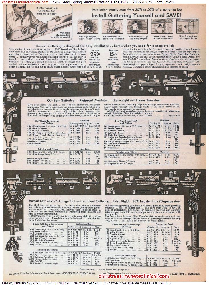 1957 Sears Spring Summer Catalog, Page 1203