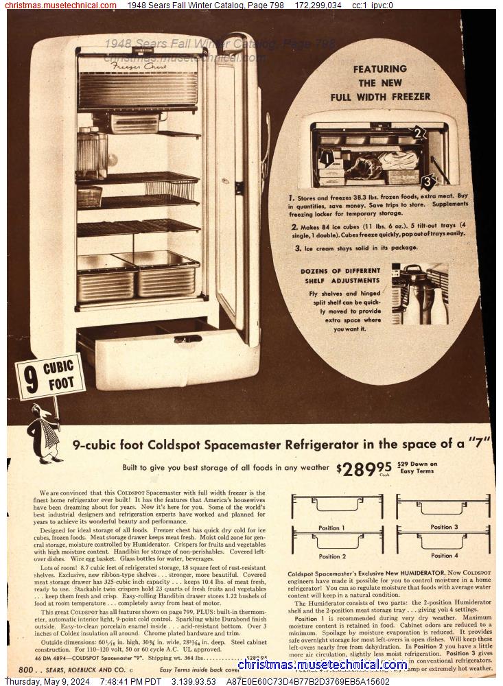1948 Sears Fall Winter Catalog, Page 798