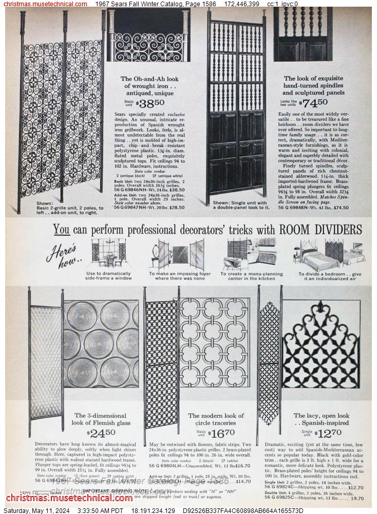 1967 Sears Fall Winter Catalog, Page 1586