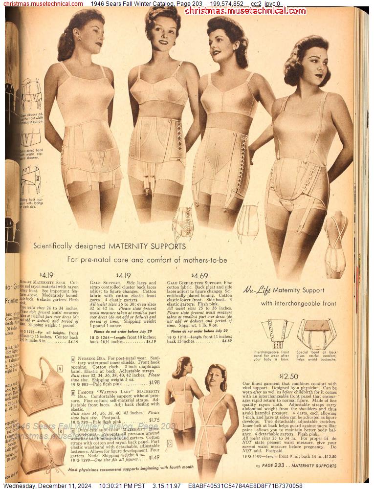 1946 Sears Fall Winter Catalog, Page 203