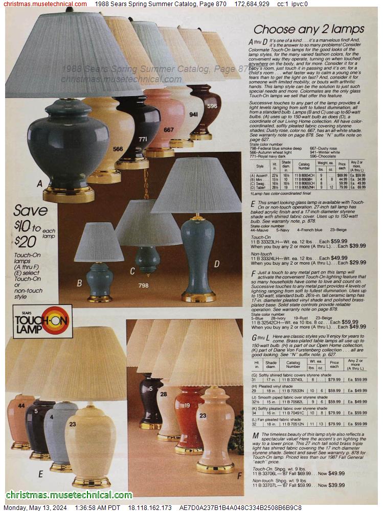 1988 Sears Spring Summer Catalog, Page 870