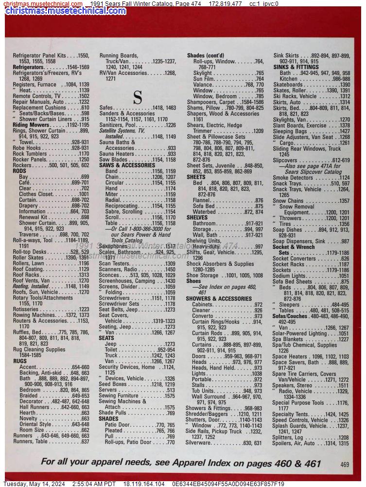 1991 Sears Fall Winter Catalog, Page 474