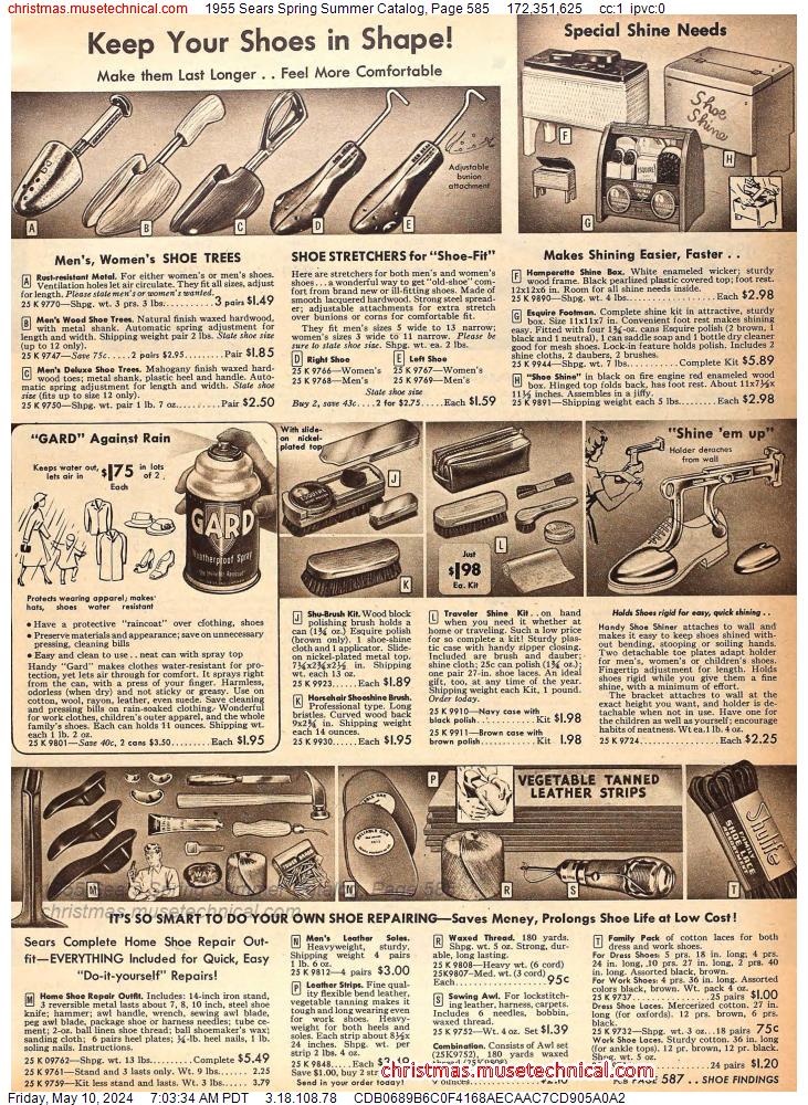 1955 Sears Spring Summer Catalog, Page 585