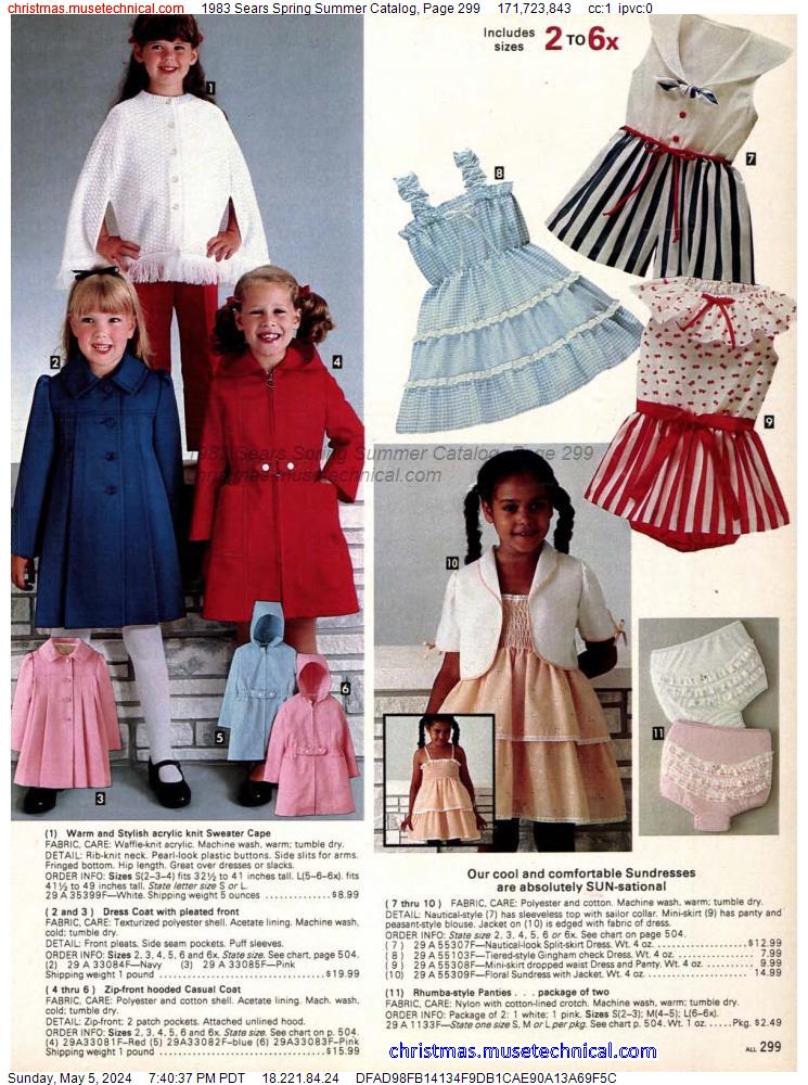 1983 Sears Spring Summer Catalog, Page 299