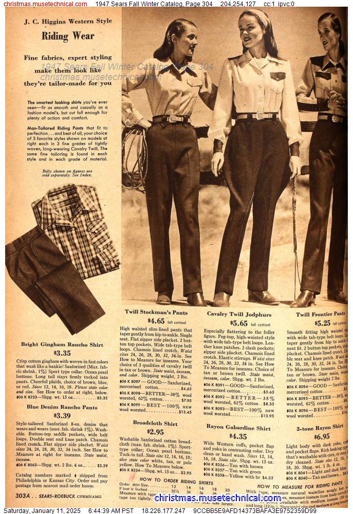 1947 Sears Fall Winter Catalog, Page 304