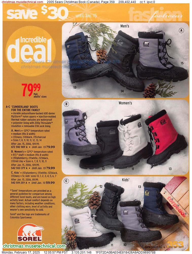 2005 Sears Christmas Book (Canada), Page 359