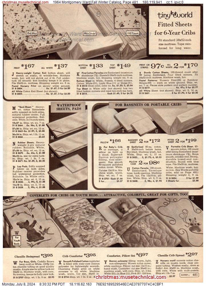 1964 Montgomery Ward Fall Winter Catalog, Page 481