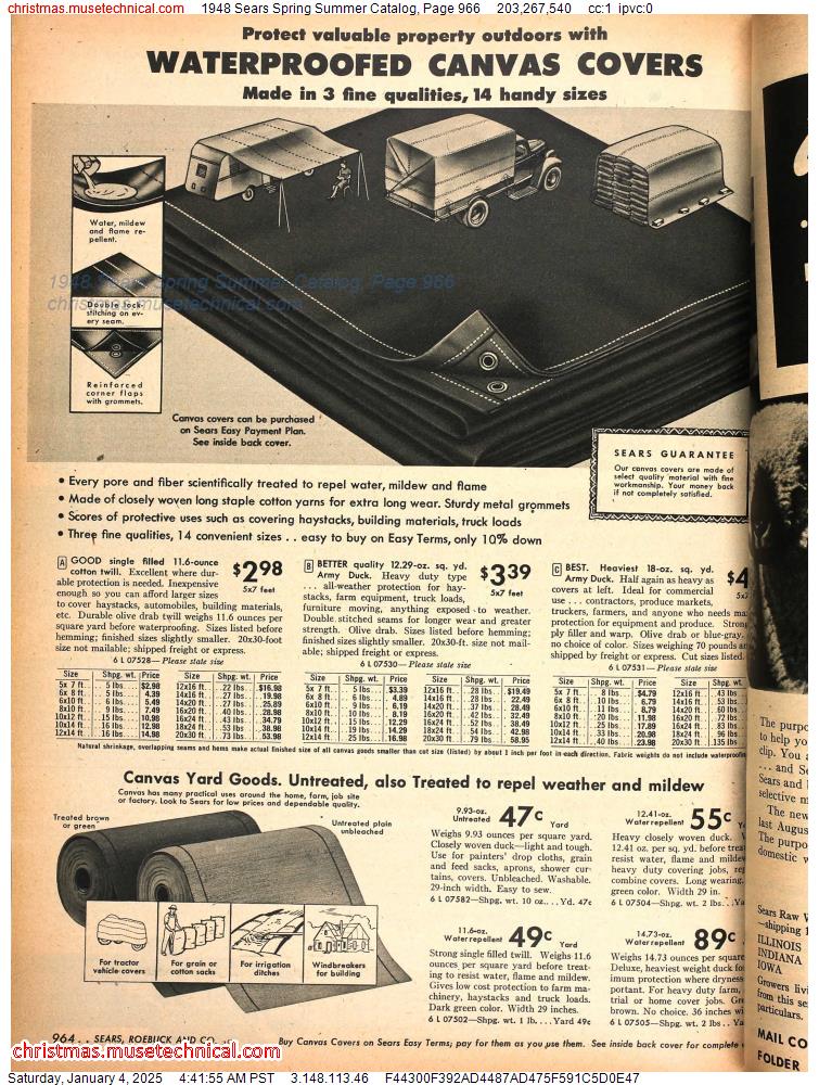 1948 Sears Spring Summer Catalog, Page 966