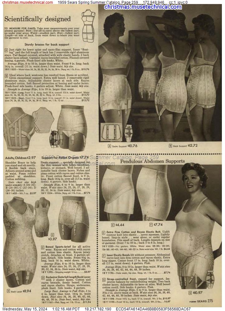 1959 Sears Spring Summer Catalog, Page 259