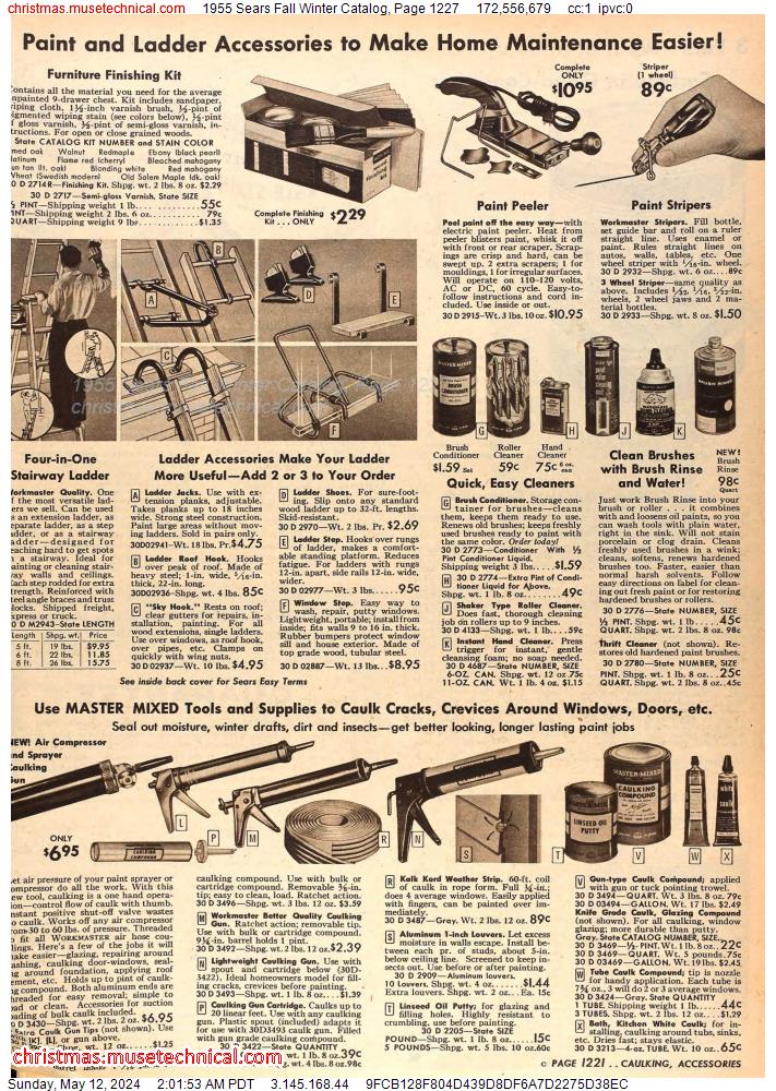 1955 Sears Fall Winter Catalog, Page 1227
