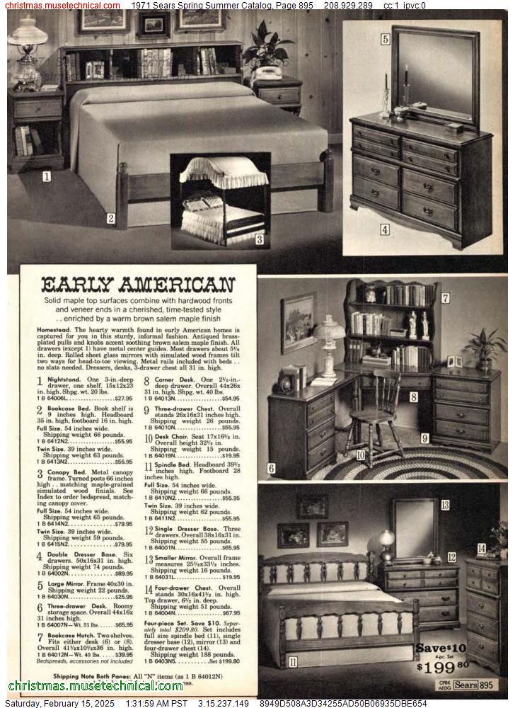 1971 Sears Spring Summer Catalog, Page 895