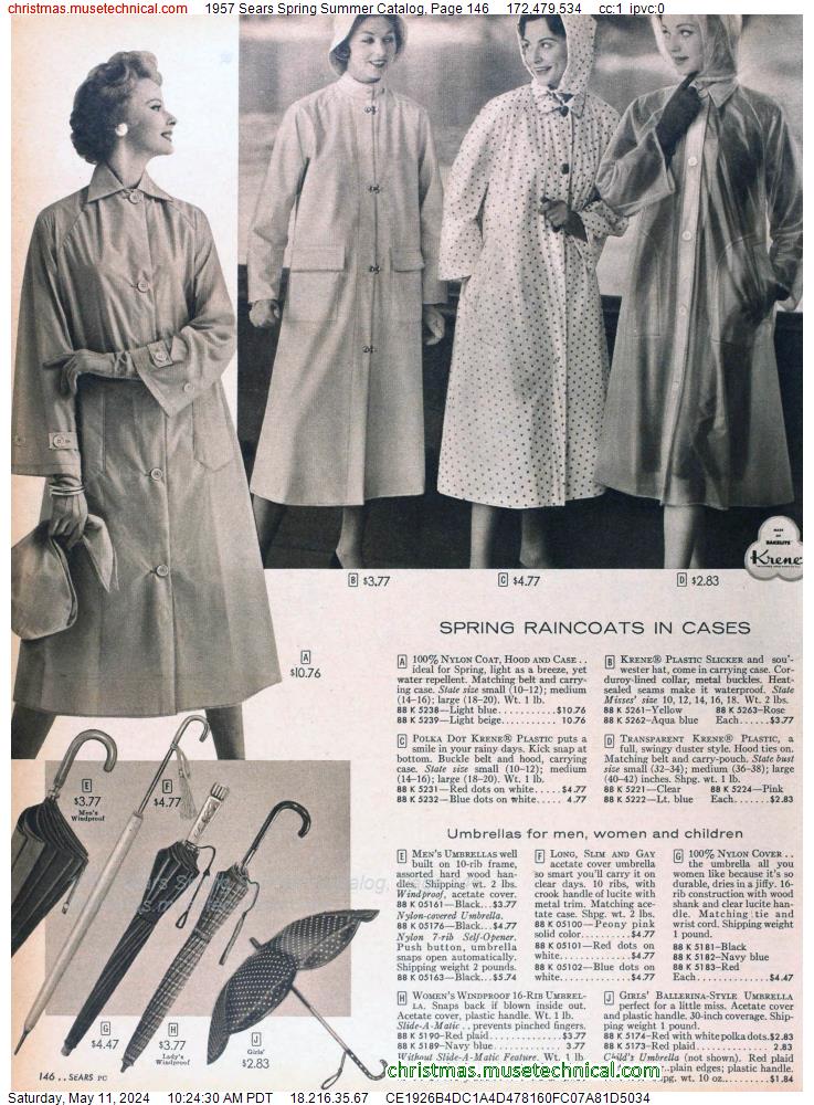 1957 Sears Spring Summer Catalog, Page 146