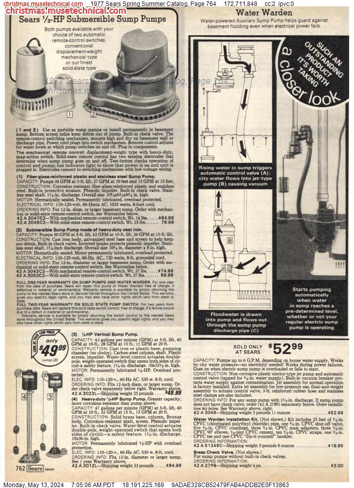 1977 Sears Spring Summer Catalog, Page 764