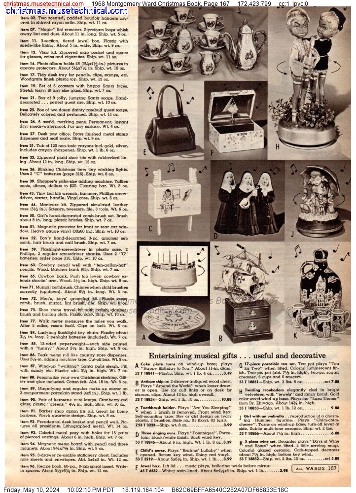 1968 Montgomery Ward Christmas Book, Page 167