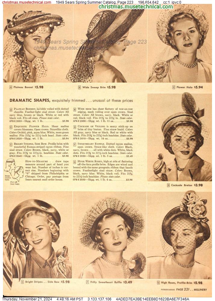 1949 Sears Spring Summer Catalog, Page 223