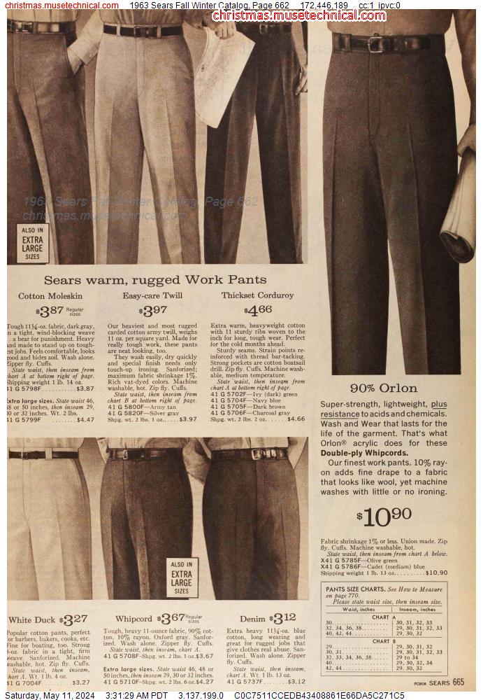 1963 Sears Fall Winter Catalog, Page 662