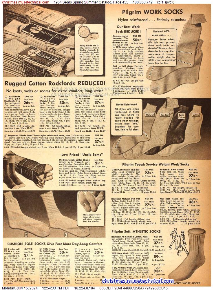1954 Sears Spring Summer Catalog, Page 455