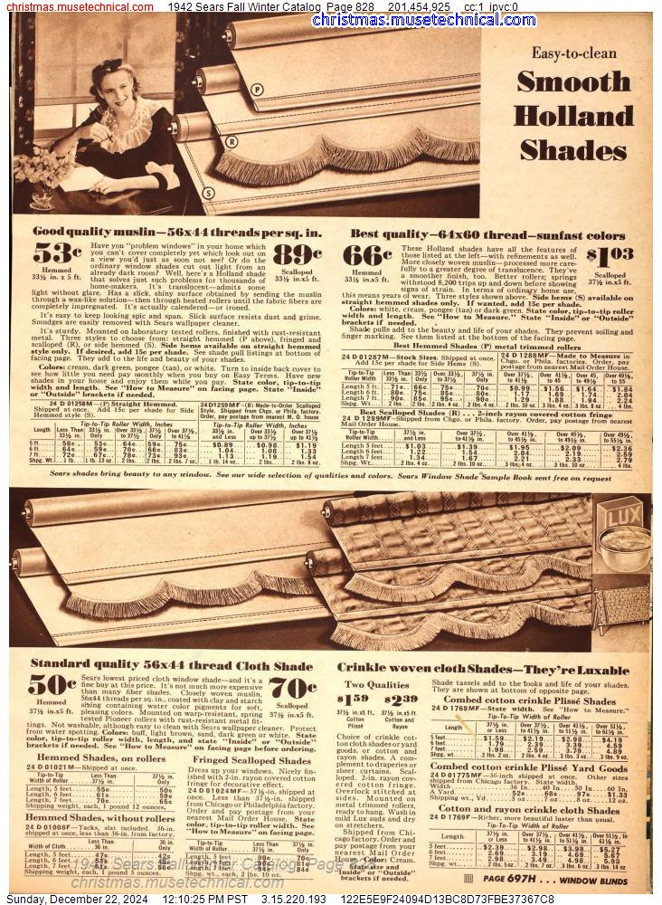 1942 Sears Fall Winter Catalog, Page 828