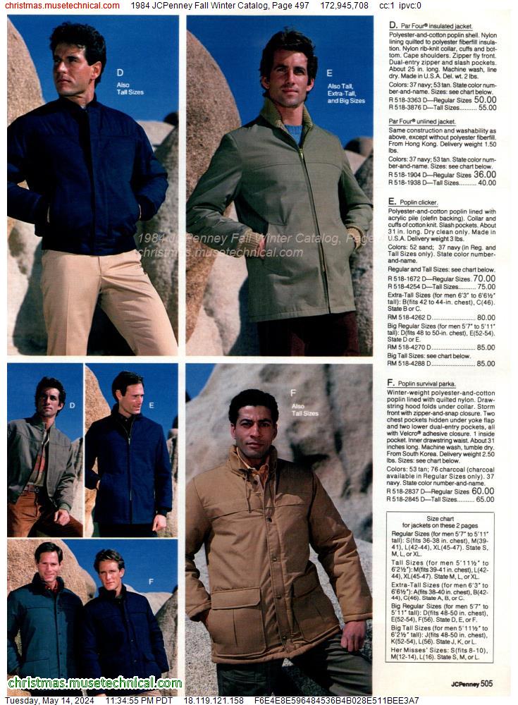 1984 JCPenney Fall Winter Catalog, Page 497