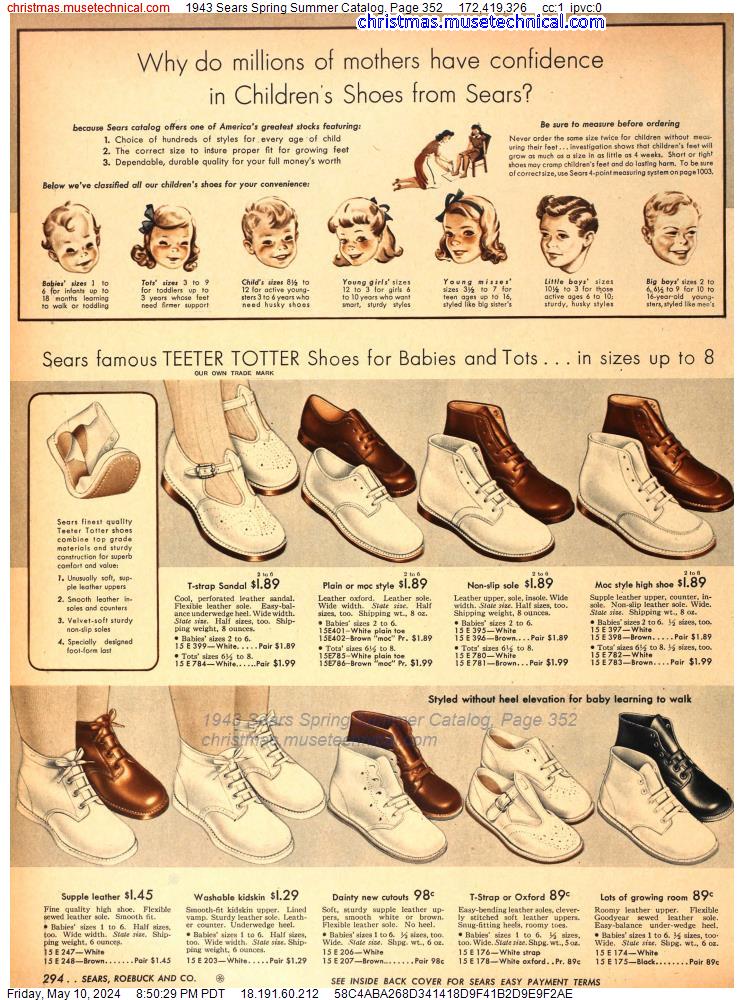 1943 Sears Spring Summer Catalog, Page 352