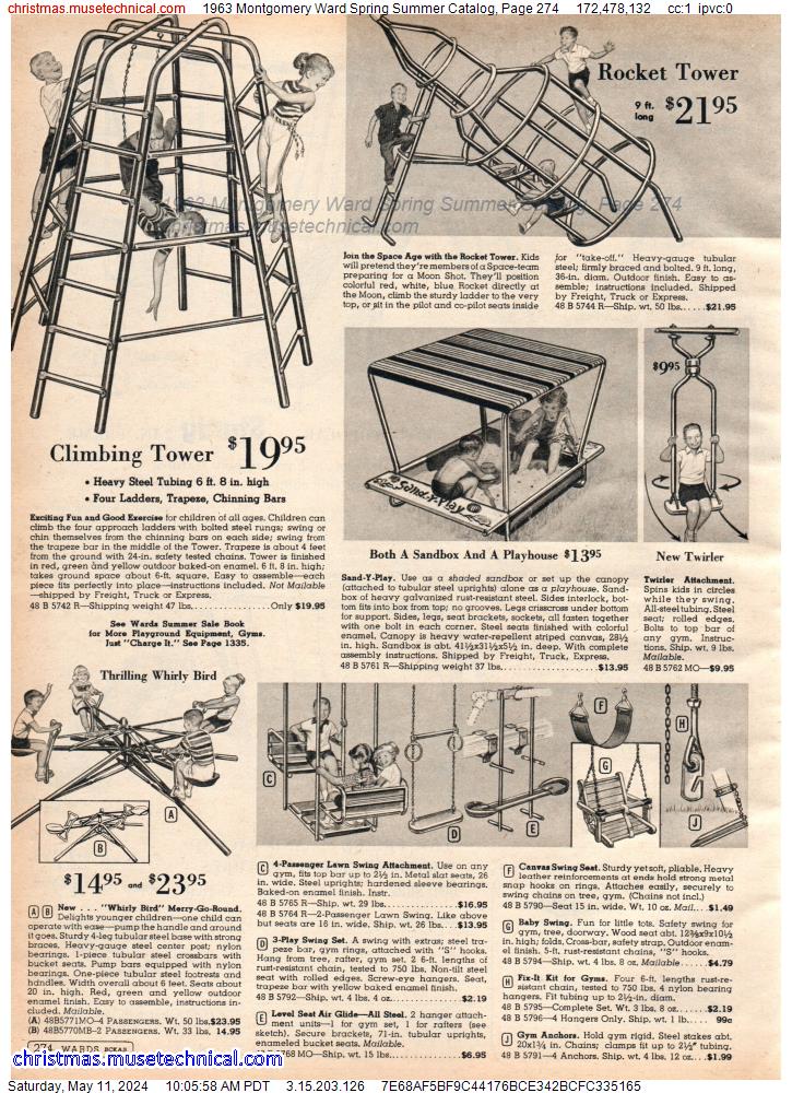 1963 Montgomery Ward Spring Summer Catalog, Page 274