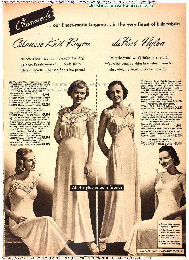 1949 Sears Spring Summer Catalog, Page 261